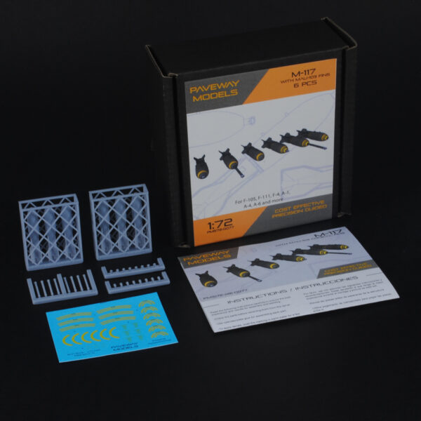 M-117 con cola cónica MAU-103, set de 6 - 1:72