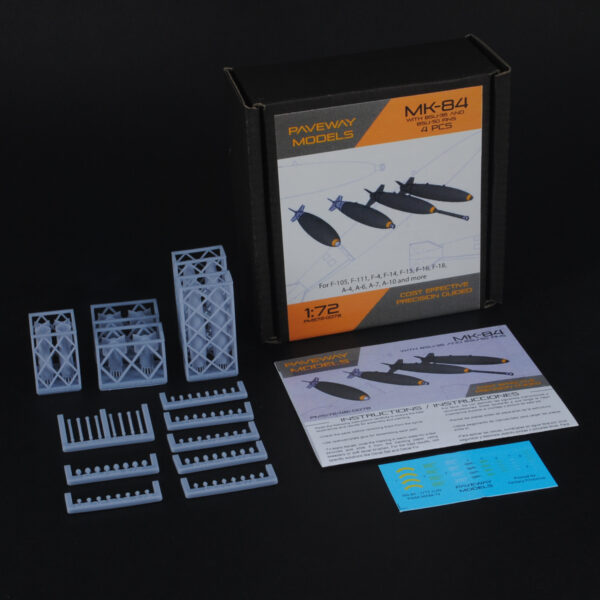 MK-84 con cola cónica DSU-36 y cola retardadora DSU-50, set de 4 - 1:48